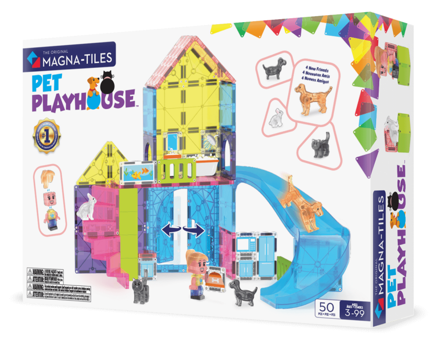 Klocki Magnetyczne Pet Playhouse 50 el. / Magna-Tiles