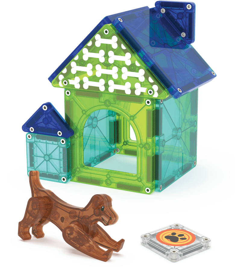 Klocki Magnetyczne Dog House 13 el. / Magna-Tiles