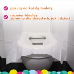 Jednorazowe nakładki na toaletę dla dzieci i dorosłych – wydłużone brzegi, 10 szt. / WuCetki