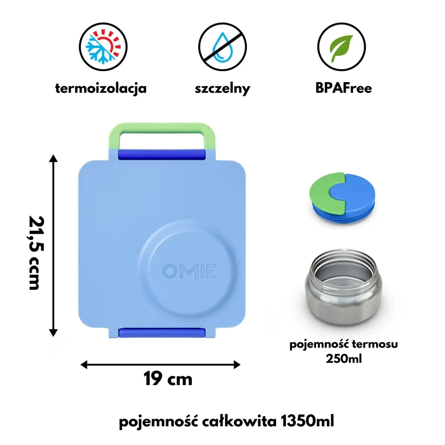 OMIEBOX lunch box z termosem, Sea Blue / OMIE