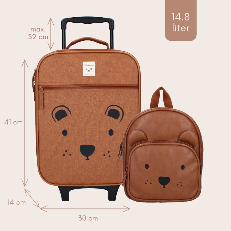 Walizka dla dzieci - Big teddy bear brown / KIDZROOM