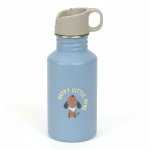 Bidon ze stali nierdzewnej z ustnikiem i uchwytem 500 ml Pattern Party Blue & green / Lassig