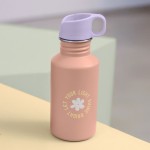 Bidon ze stali nierdzewnej z ustnikiem i uchwytem 500 ml Pattern Party rose & lilac / Lassig