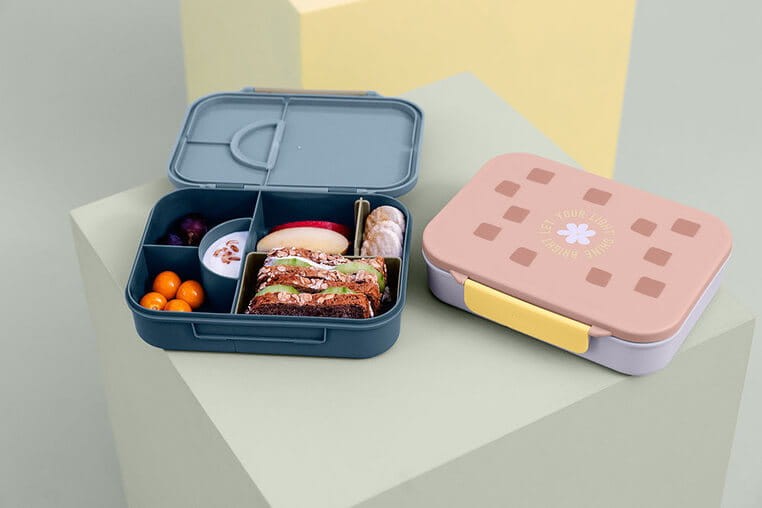 Lunchbox Bento z przegródkami Pattern Party blue & green / Lassig