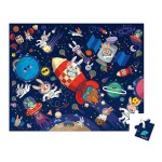 Puzzle w walizce Rakieta kosmiczna 54 elementy / Janod