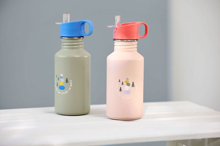 Bidon ze stali nierdzewnej z ustnikiem i uchwytem 500 ml Sunny Explorer rose&pink / Lassig