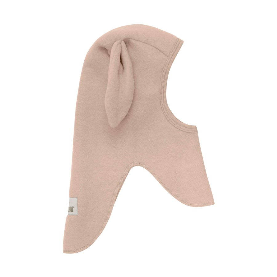 Kominiarka 100% wełny merino z uszkami królika - Mahogany Rose / HUTTEliHUT