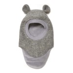 Kominiarka z uszkami misia - Medium Grey Melange / HUTTEliHUT