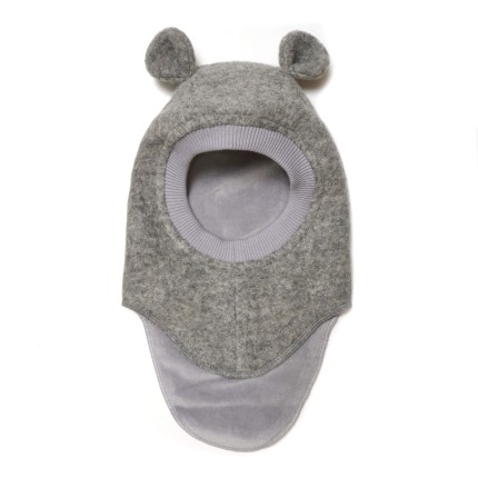 Kominiarka z uszkami misia - Medium Grey Melange / HUTTEliHUT