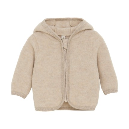 Kurtka 100% wełny merino - Camel Melange / HUTTEliHUT