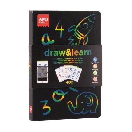 Tablet LCD z 40 szablonami do odrysowywania /  Apli Kids