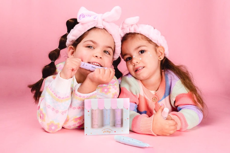 Zestaw 3 naturalnych pomadek nawilżających, błyszczyków / Oh Flossy