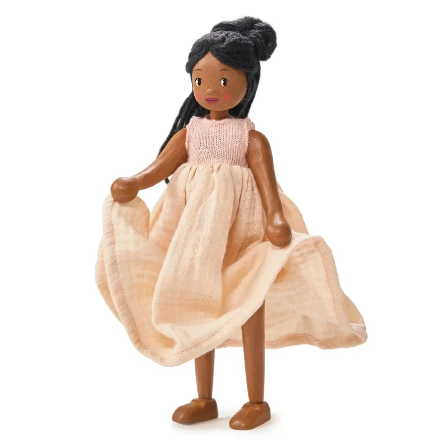 Lalka drewniana Lola, 25cm / Mentari