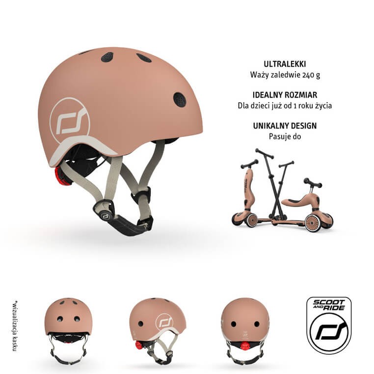 Kask XXS-S dla dzieci 1rż+ Mocha / Scootandride