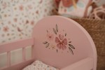 Drewniane łóżeczko dla lalek z pościelą FSC / Little Dutch