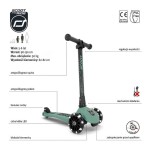 Highwaykick 3 LED Hulajnoga składana ze świecącymi kółkami 3+ Forest / Scootandride