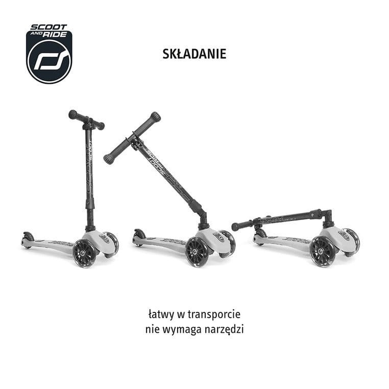 Highwaykick 3 LED Hulajnoga składana ze świecącymi kółkami 3+ Forest / Scootandride
