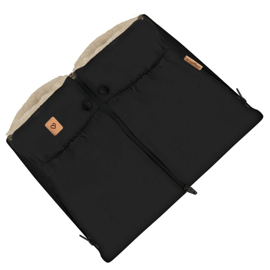 Mufka dwuczęściowa do wózka Nordico - black / Zaffiro