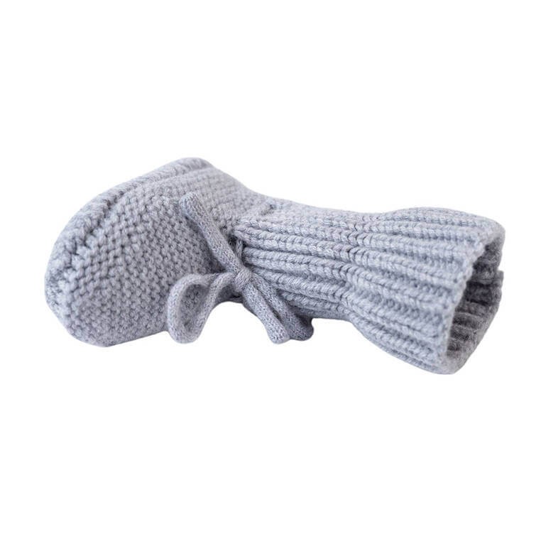 Buciki niechodki z wełny merino 100% - szare Drizzle / Lodger