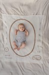 Bambusowo-bawełniany kocyk do zdjęć - oh baby Oat Teddy Bear / Mommy Planner