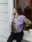 Kamizelka merino dla dorosłych - lilac cloud / Happymess