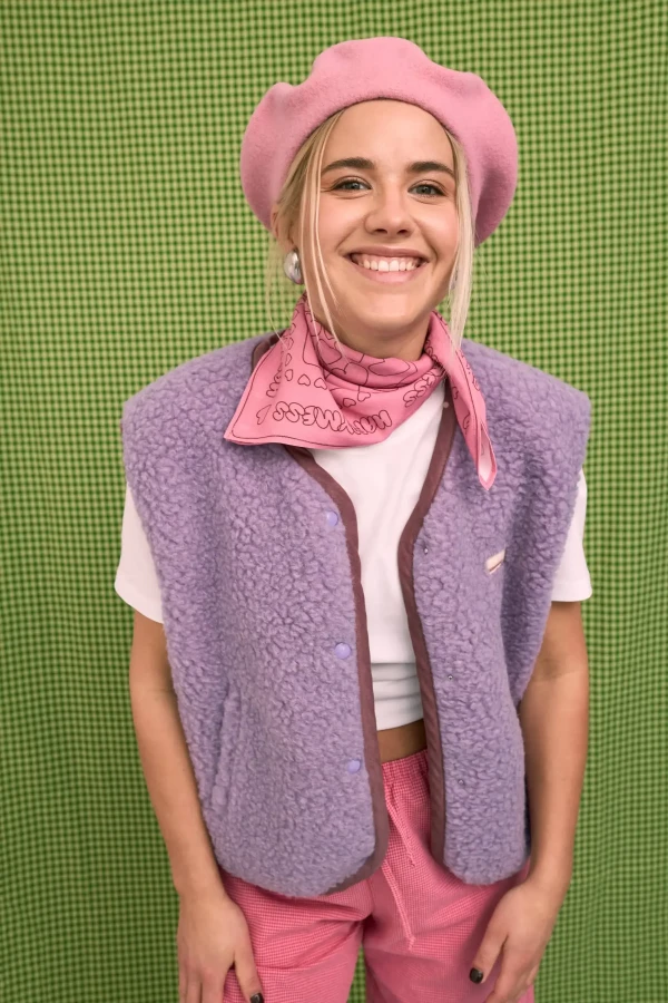 Kamizelka merino dla dorosłych - lilac cloud / Happymess