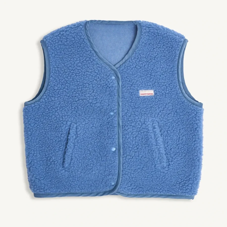 Kamizelka merino dla dorosłych - ice blue / Happymess