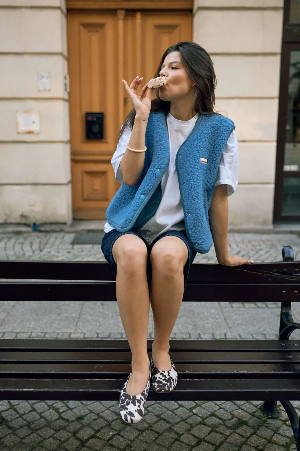 Kamizelka merino dla dorosłych - ice blue / Happymess
