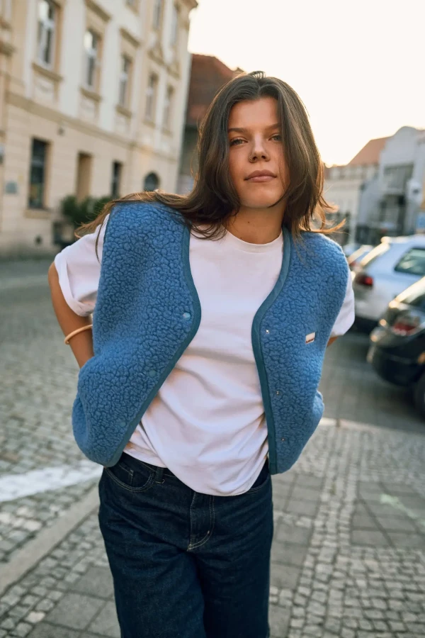 Kamizelka merino dla dorosłych - ice blue / Happymess