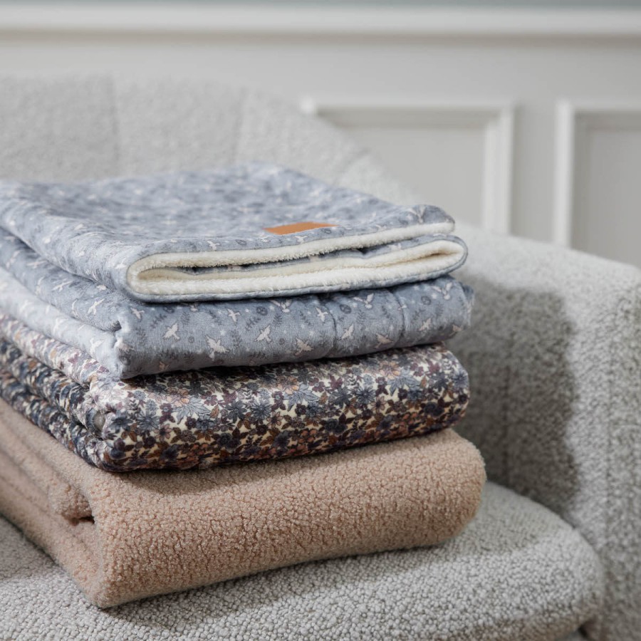 Kocyk Pearl Velvet - Blue Garden / Elodie Details