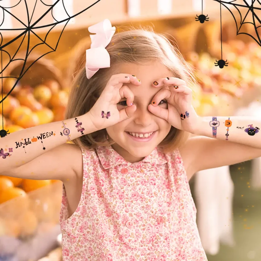 Halloweenowe tatuaże i naklejki na paznokcie w torebce / Mideer