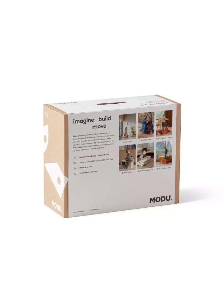 Explorer set - Kreatywne klocki rozwijające motorykę dużą: Sand Grey, Honey Yellow 8w1 / MODU
