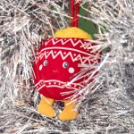 Przytulanka bombka dwustronna elf - bombka różowa / Lililputiens