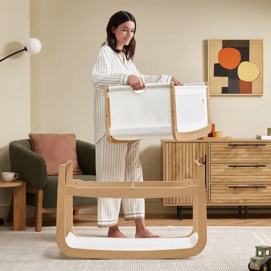 Wielofunkcyjne łóżeczko dostawne SnuzPod5 - natural / Snuz