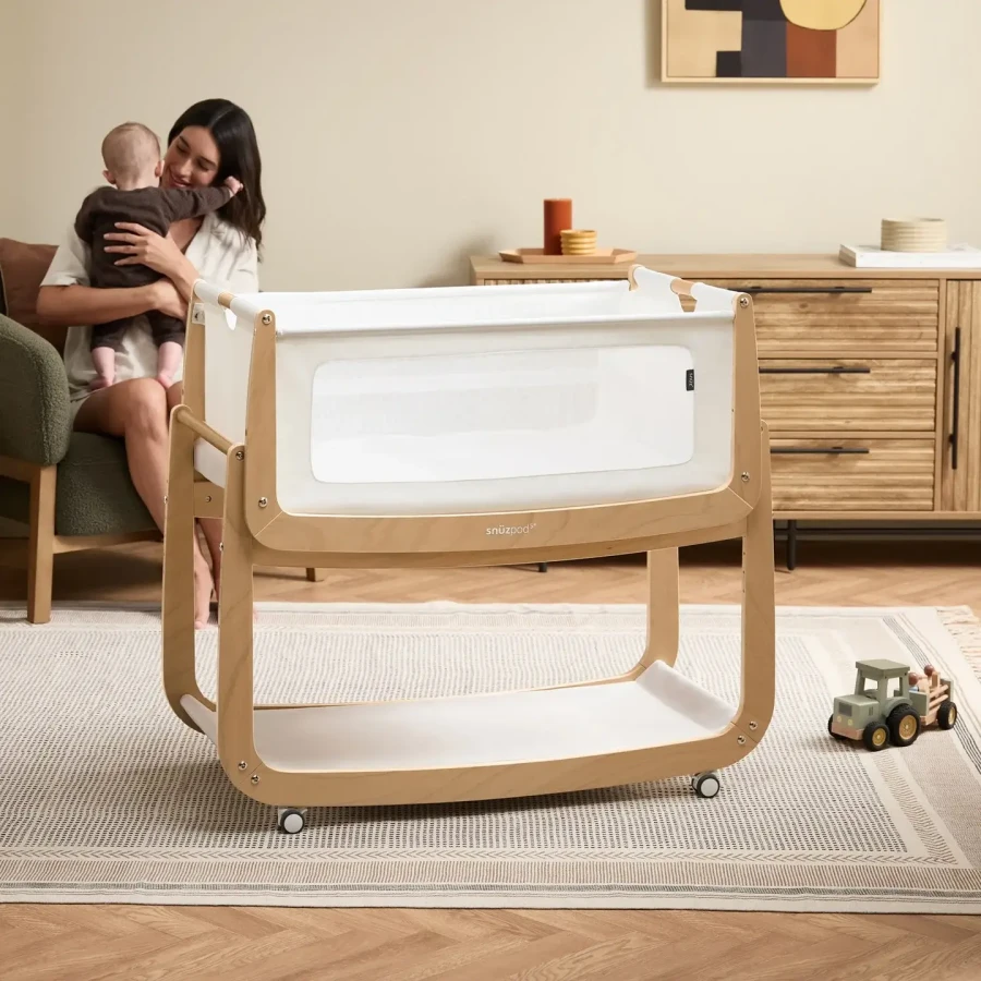 Wielofunkcyjne łóżeczko dostawne SnuzPod5 - natural / Snuz