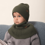 Komin z golfem merino WINTER OLIVE / Patulove