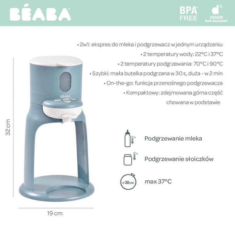 Ekspres do mleka 2w1 Baltic Blue Bib'expresso®  / Beaba