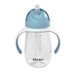 Bidon tritanowy ze słomką, 300 ml - windy blue / Beaba