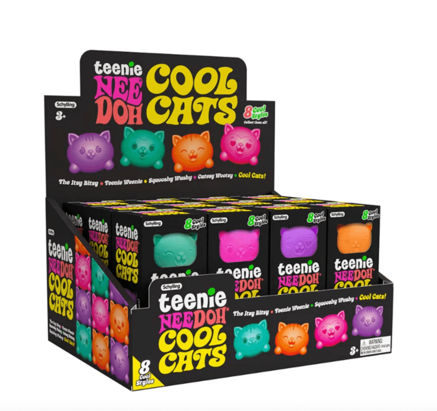 Gniotek sensoryczny Teenie Needoh Cool Cats 3szt. mix kolorów / Schylling