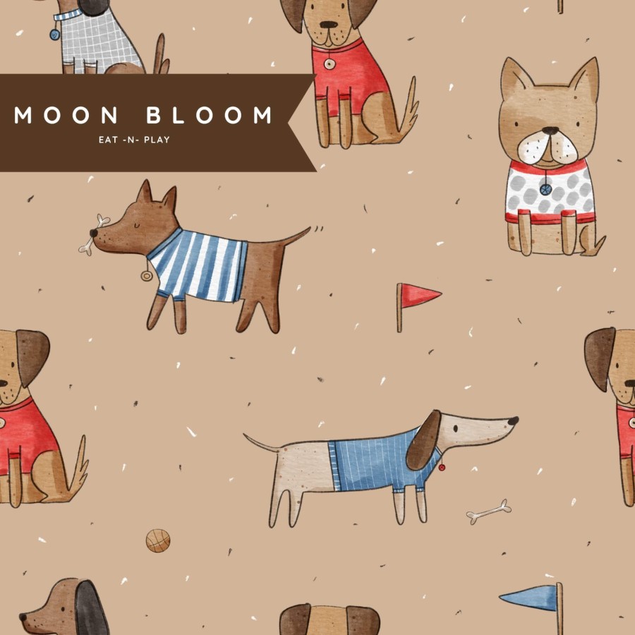 Fartuszek z kieszonką Happy Puppy / Moon Bloom