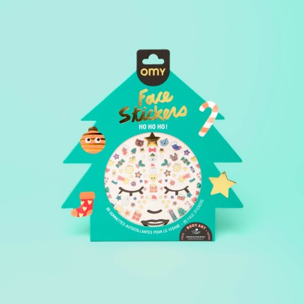 Naklejki do twarzy dla dzieci, 85 szt. Christmas Edition / OMY