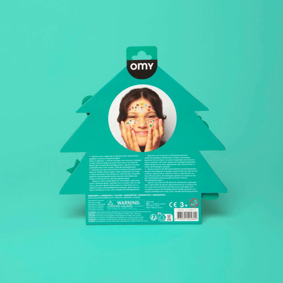 Naklejki do twarzy dla dzieci, 85 szt. Christmas Edition / OMY