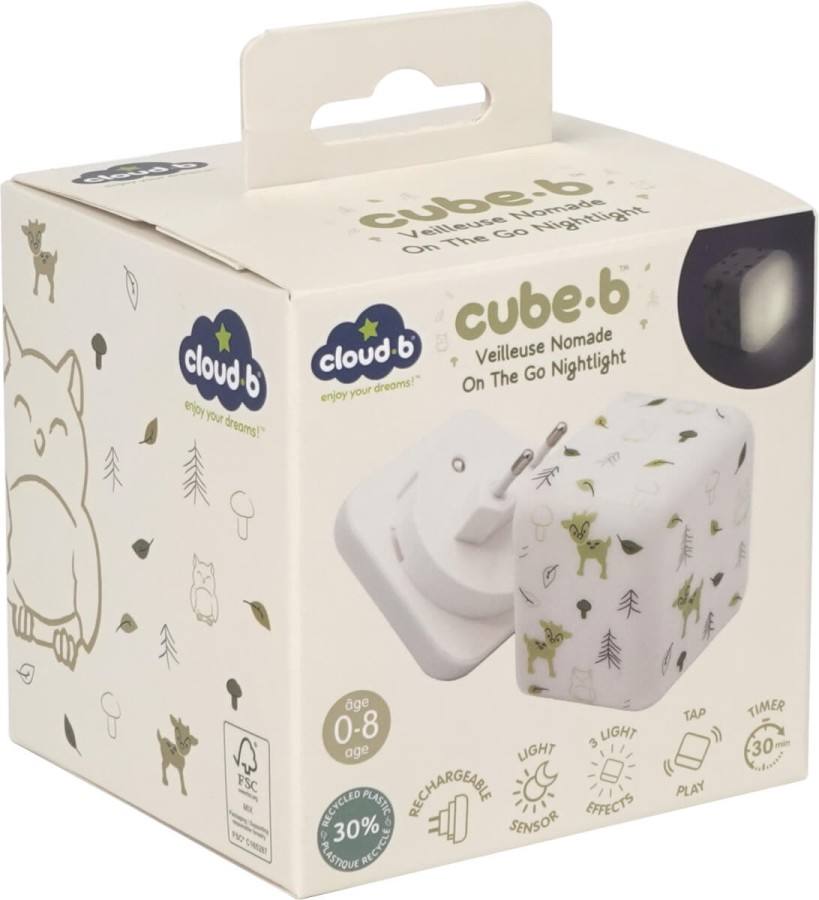 Przenośna lampka nocna świecąca kostka - Las / Cloud b