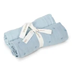 Otulacze muślinowe 70x70 cm - Pure Denim Blue / Little Dutch