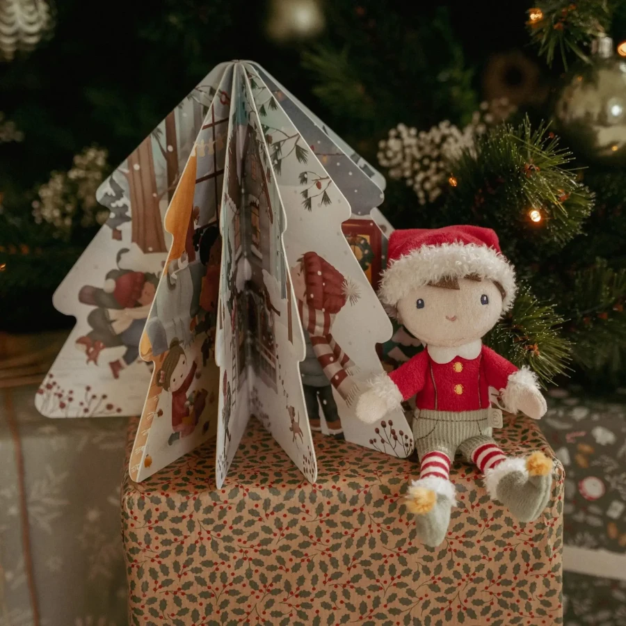 Świąteczny zestaw z książeczką i lalką Jim X-MAS / Little Dutch