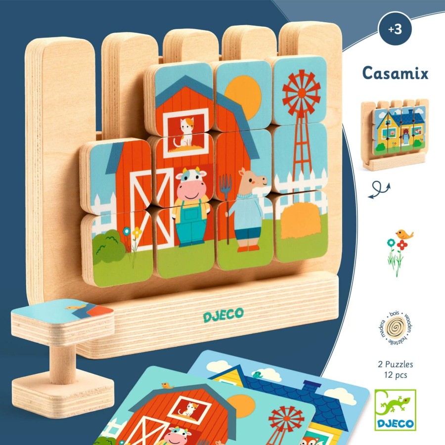 Drewniana układanka CASAMIX / Djeco