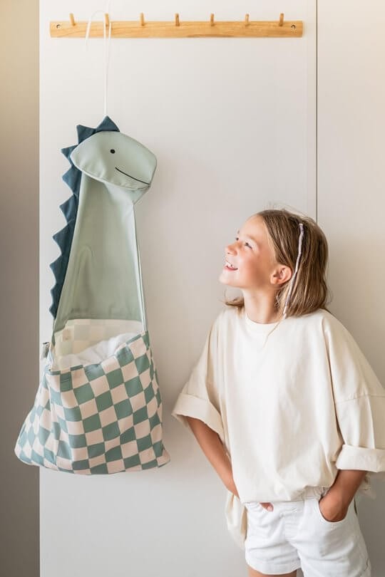 Organizer ścienny i torba dla dzieci 2w1 - Dinozaur / Play&Go