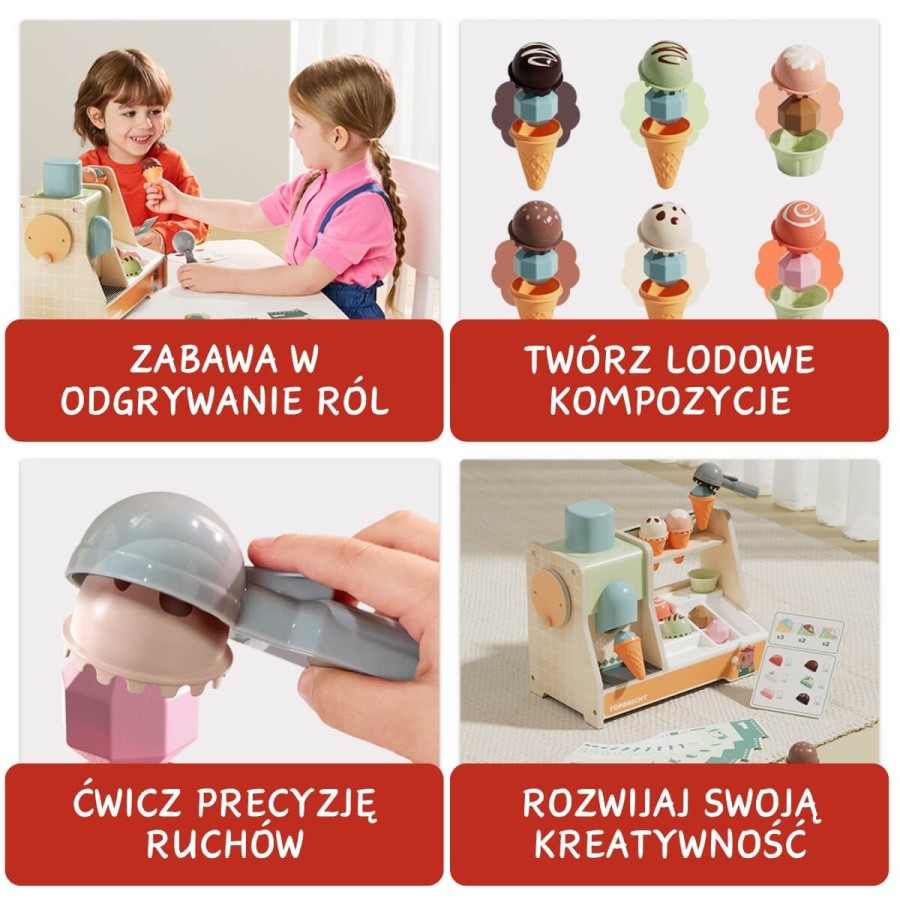 Zabawka edukacyjna duża lodziarnia, 3+ / TOPBRIGHT