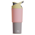 Butelka termiczna ze słomką Cosmic, 1L - pastelowy brzoskwiniowy / Asobu