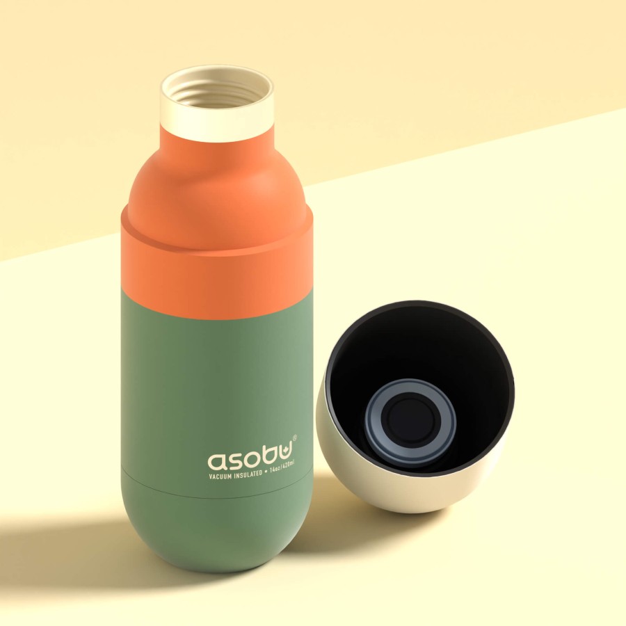 Butelka termiczna Orb, 420 ml - pastelowy zielony / Asobu